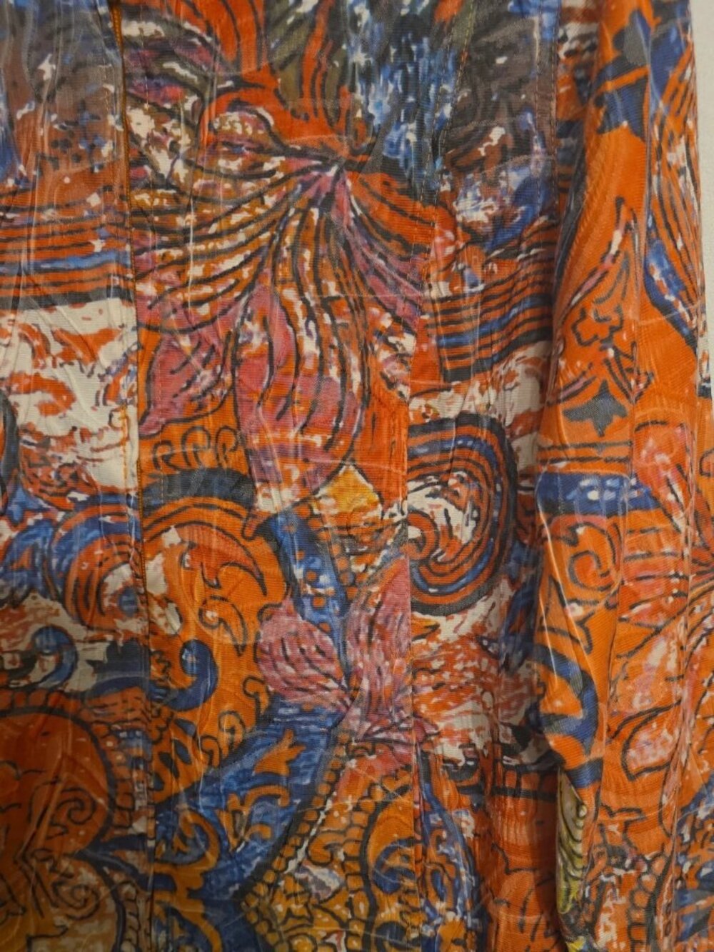 Keren Hart Abstract Colorful Zip-Up Jacket Women's Size Large Art To Wear Boho - Picture 4 of 10